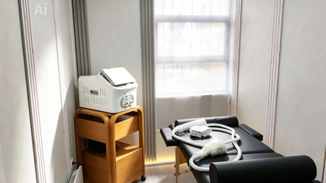 Equipo KINESIB instalado en un centro estético profesional