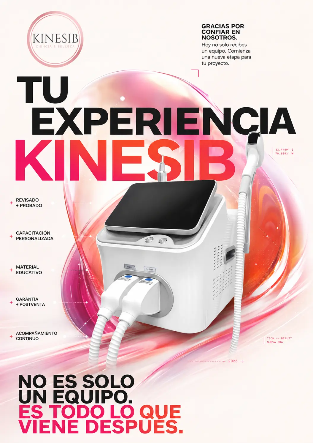 Tu Experiencia KINESIB: equipo, capacitación, material educativo, garantía y acompañamiento continuo